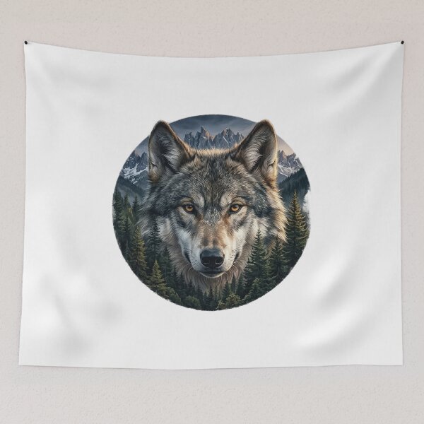 Item preview, Majestic Wolf in Mountain Wilderness designed and sold by GrzywaM.