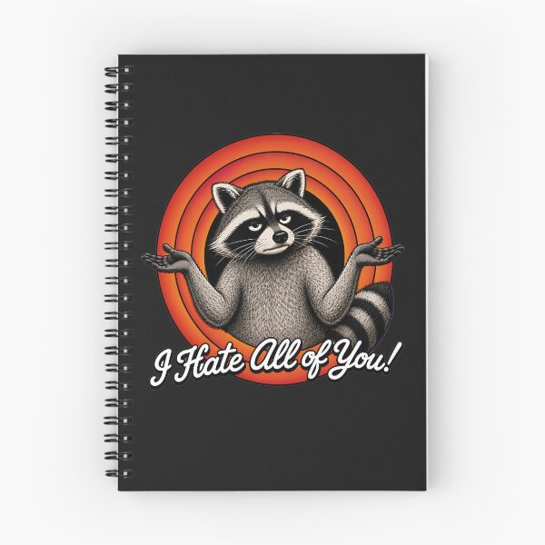 Item preview, Funny Raccoon Shrug Shirt - I Hate All of You! Sarcastic Raccoon T-Shirt - Introvert Humor Graphic Tee - Cute Trash Panda Gift designed and sold by QuirkyCloud Designs.
