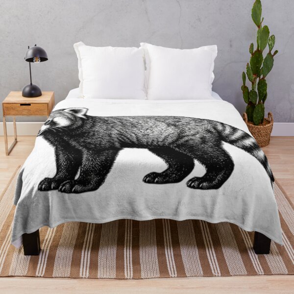 Item preview, Red Panda - Realistic Black and White designed and sold by Minimalisticaly.