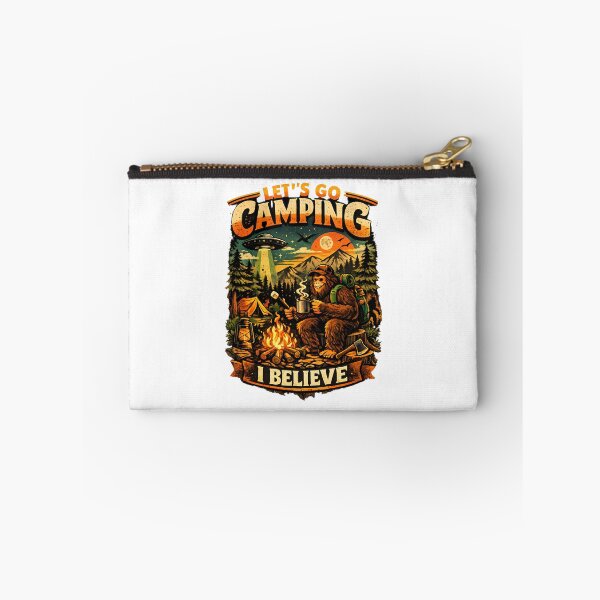 Item preview, Let's Go Camping – Bigfoot Campfire Vintage Retro Sasquatch Design designed and sold by PT PROJECT.