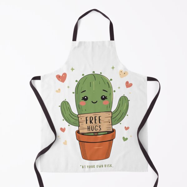 Item preview, Free Hugs Cactus Kawaii Cute Ironic Plant Lover Gift designed and sold by The Fine Print by BassAddict.