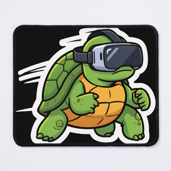 Item preview, Funny Fast Turtle Wearing VR Headset Virtual Reality Cartoon designed and sold by KCasual.