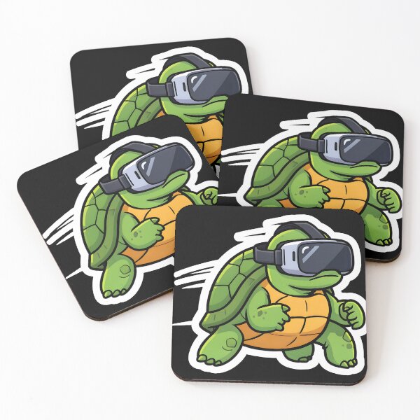 Item preview, Funny Fast Turtle Wearing VR Headset Virtual Reality Cartoon designed and sold by KCasual.