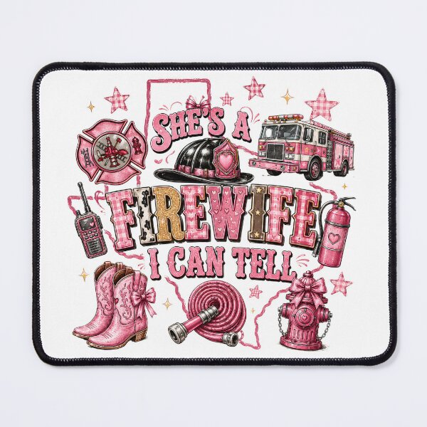 Item preview, She's A Firewife I Can Tell Western Coquette Pink Stars designed and sold by VGAfanatic.