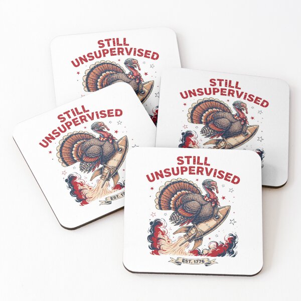Item preview, Still Unsupervised Patriotic Turkey Aviator Rocket Est 1776 Tee v1 designed and sold by DarylWelsh2024.