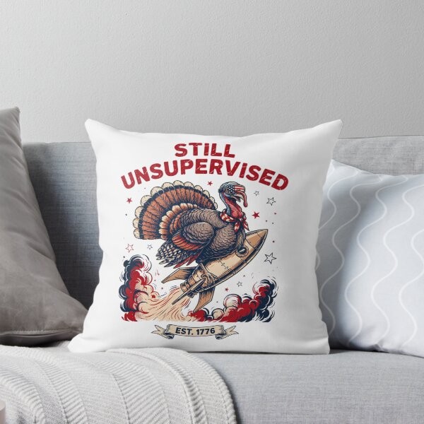 Item preview, Still Unsupervised Patriotic Turkey Aviator Rocket Est 1776 Tee v1 designed and sold by DarylWelsh2024.