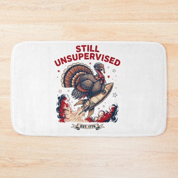 Item preview, Still Unsupervised Patriotic Turkey Aviator Rocket Est 1776 Tee v1 designed and sold by DarylWelsh2024.