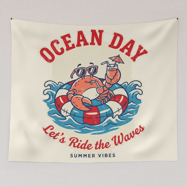 Item preview, Retro Ocean Day Crab – Summer Vibes Graphic designed and sold by BLUESKY11a.