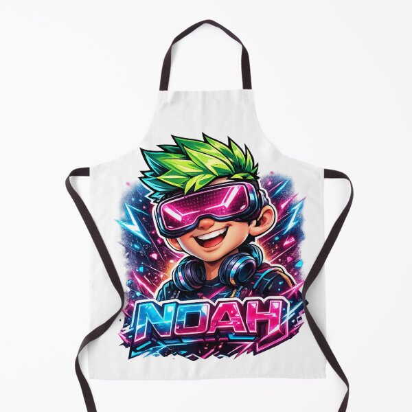 Item preview, Noah – Futuristic Cartoon Name Mascot Sticker designed and sold by AlexLineArt.