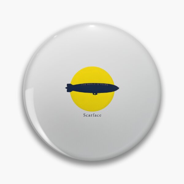 Item preview, Scarface Blimp The World Is Yours Yellow Moon Art designed and sold by Enea Kelo.