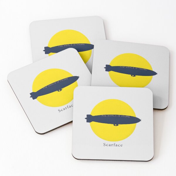 Item preview, Scarface Blimp The World Is Yours Yellow Moon Art designed and sold by Enea Kelo.