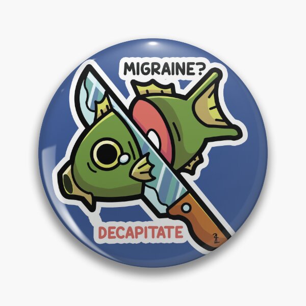 Item preview, Migraine? Decapitate Fish Sticker designed and sold by KatalystArts.