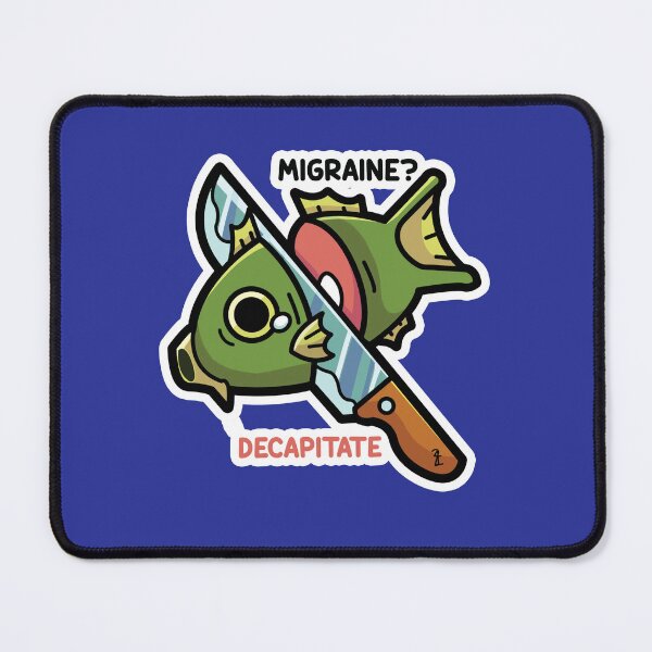 Item preview, Migraine? Decapitate Fish Sticker designed and sold by KatalystArts.