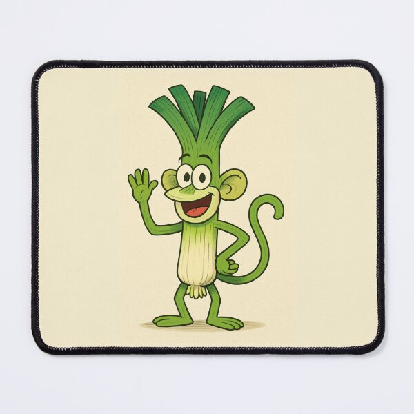 Item preview, Cheerful monkey with leek designed and sold by Elektra9.