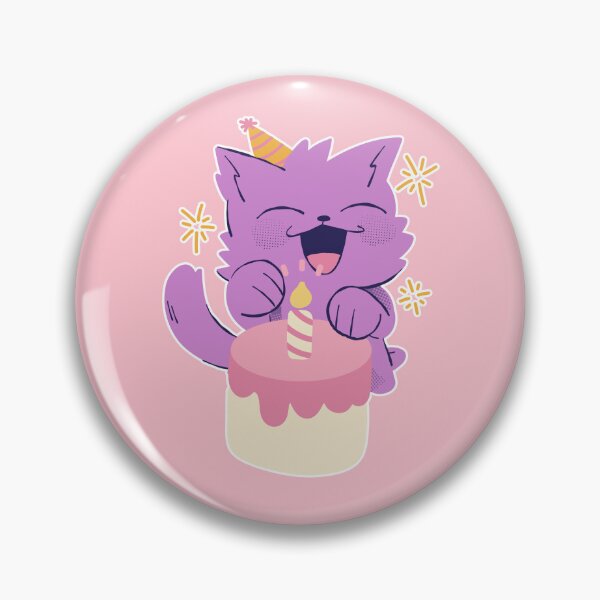 Item preview, Happy Birthday Cat with Cake designed and sold by CarefulCreation.