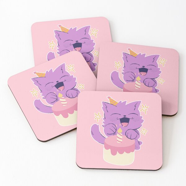 Item preview, Happy Birthday Cat with Cake designed and sold by CarefulCreation.