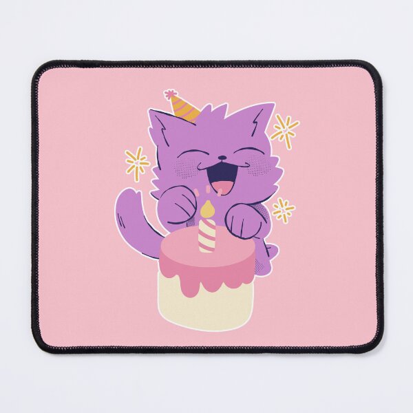 Item preview, Happy Birthday Cat with Cake designed and sold by CarefulCreation.