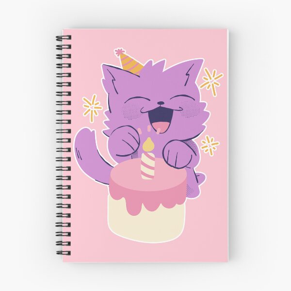Item preview, Happy Birthday Cat with Cake designed and sold by CarefulCreation.