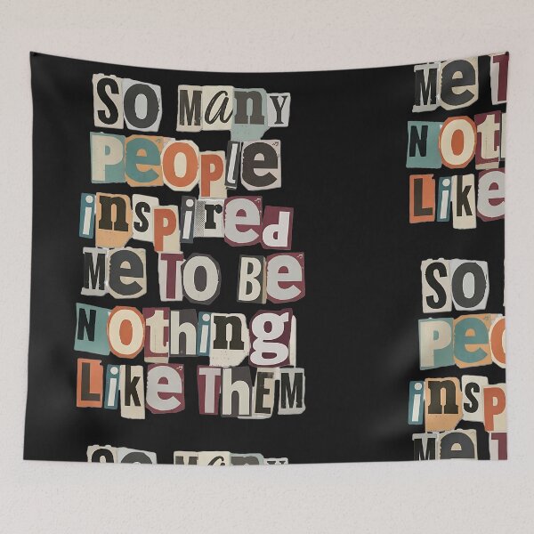 Item preview, So Many People Inspired Me to Be Nothing Like Them Shirt, Funny Sarcastic Quote T-Shirt, Introvert Humor Tee, Vintage Ransom Letter Typography designed and sold by QuirkyCloud Designs.