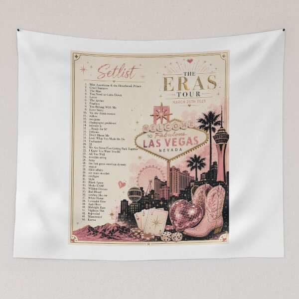 Item preview, Las Vegas Eras Night 2 Inspired Setlist Print designed and sold by AndyGordon125.
