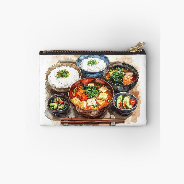 Item preview, Traditional Japanese Teishoku Watercolor Illustration designed and sold by BetweenForms.