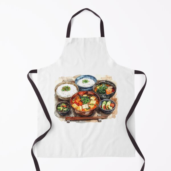 Item preview, Traditional Japanese Teishoku Watercolor Illustration designed and sold by BetweenForms.