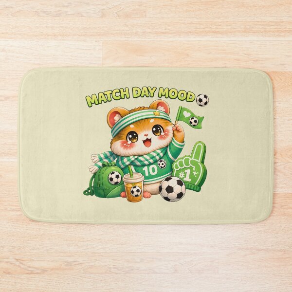 Item preview, MATCH DAY MOOD ⚽ – Cute Kawaii Football Hamster Sticker designed and sold by Pick'n Quick.