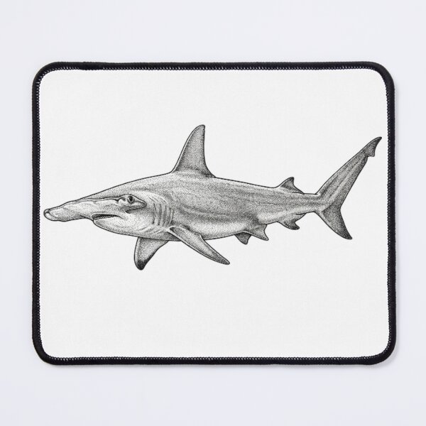 Item preview, Hammerhead shark - Realistic minimalistic black and white designed and sold by Minimalisticaly.