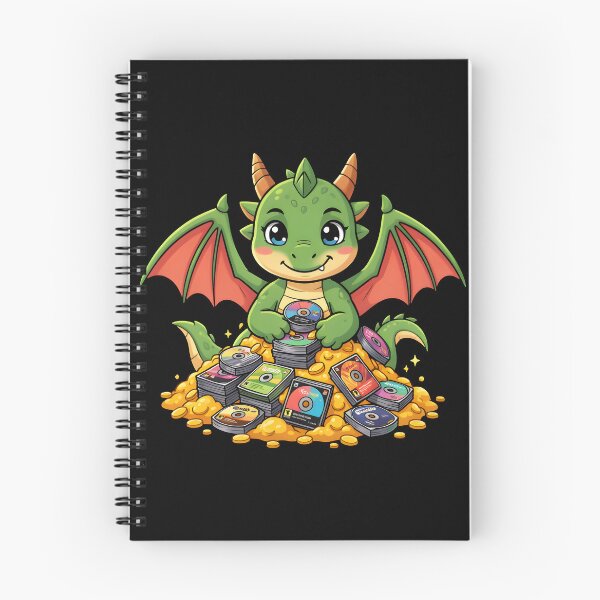Item preview, Cute Gamer Dragon Hoarding Video Games Retro CD Disc designed and sold by KCasual.
