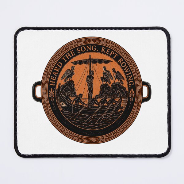 Item preview, Sirens and Odysseus Greek Vase — Heard the Song Kept Rowing | Odyssey Motivation designed and sold by Qorvun.