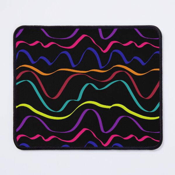 Item preview, Neon Frequency Waves: Luxury Abstract Ribbon & Dark Synth Pattern designed and sold by ThiagoSDantas.
