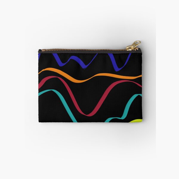 Item preview, Neon Frequency Waves: Luxury Abstract Ribbon & Dark Synth Pattern designed and sold by ThiagoSDantas.