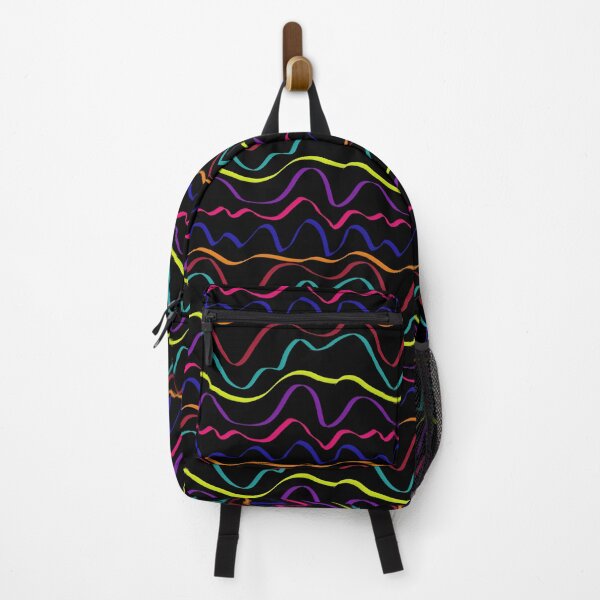Item preview, Neon Frequency Waves: Luxury Abstract Ribbon & Dark Synth Pattern designed and sold by ThiagoSDantas.