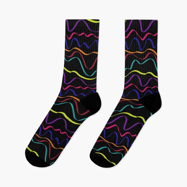 Item preview, Neon Frequency Waves: Luxury Abstract Ribbon & Dark Synth Pattern designed and sold by ThiagoSDantas.