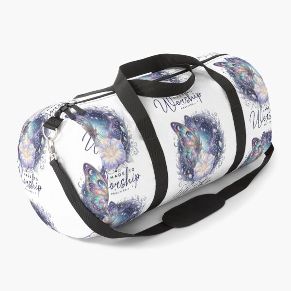 Item preview, Celestial Butterfly Made to Worship Flower like a pearl and butterfly made of jewel like colors purple and blue white vine encircled constellations and flower buds designed and sold by Lori Richardson.