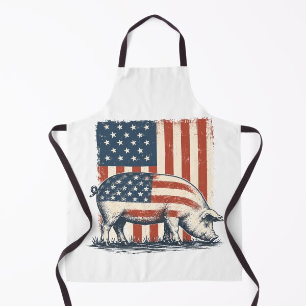 Item preview, Vintage American Flag Pig Farm Animal Patriotic Retro designed and sold by Moizento.