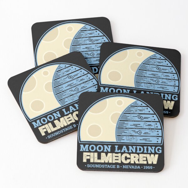 Item preview, Magnet Moon Landing Hoax Film Crew Conspiracy Theory Magnetic Bumper Sticker designed and sold by weirdcountry.