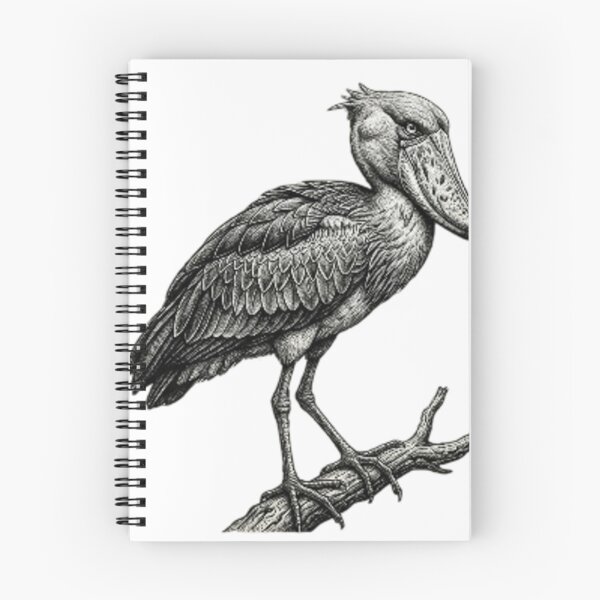 Item preview, Shoebill - Realistic minimalistic black and white designed and sold by Minimalisticaly.