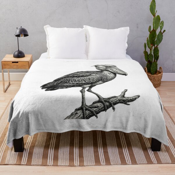 Item preview, Shoebill - Realistic minimalistic black and white designed and sold by Minimalisticaly.