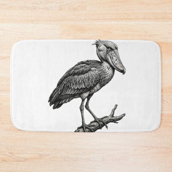 Item preview, Shoebill - Realistic minimalistic black and white designed and sold by Minimalisticaly.