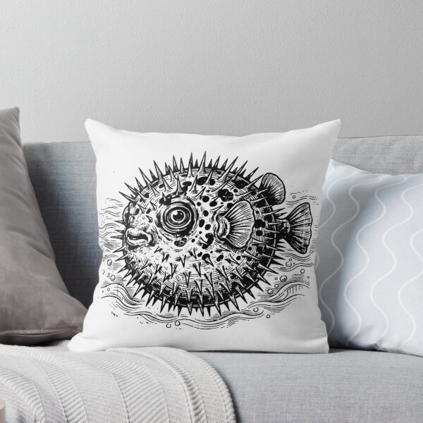 Item preview, Vintage Woodcut Porcupinefish Illustration designed and sold by DuckOddity.