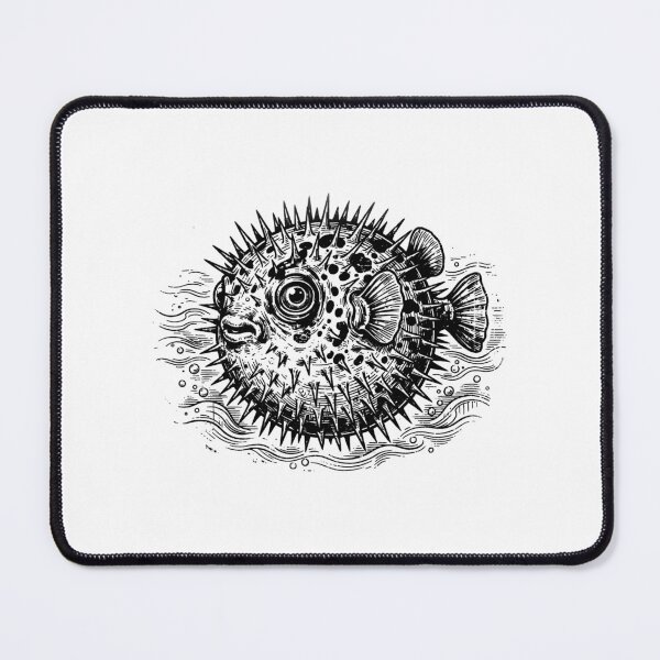 Item preview, Vintage Woodcut Porcupinefish Illustration designed and sold by DuckOddity.