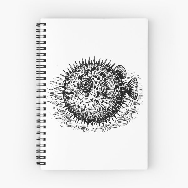 Item preview, Vintage Woodcut Porcupinefish Illustration designed and sold by DuckOddity.
