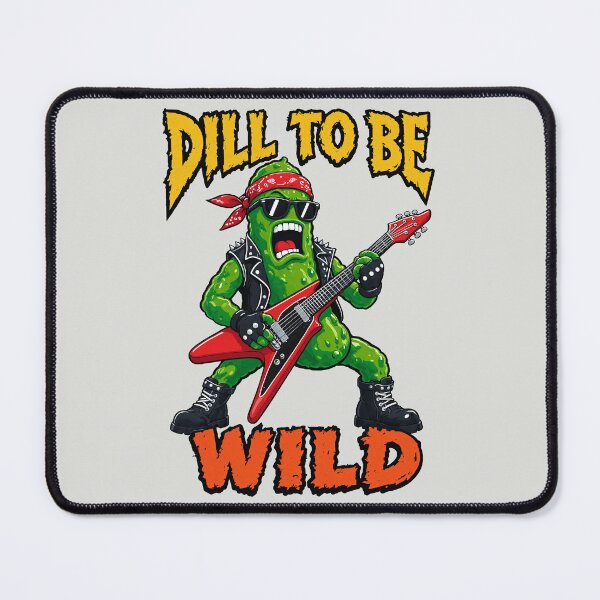 Item preview, Funny Rockstar Pickle Dill To Be Wild Rock Pun designed and sold by DigitalGlade.