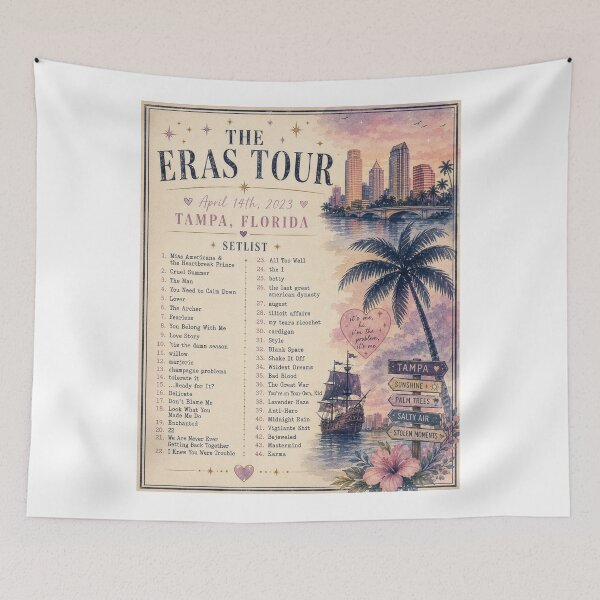 Item preview, Tampa, Florida Eras Night 2 Inspired Setlist designed and sold by AndyGordon125.