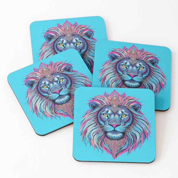 Item preview, Mystical And Majestic Sacred Neon Lion designed and sold by GaffaDesigns.