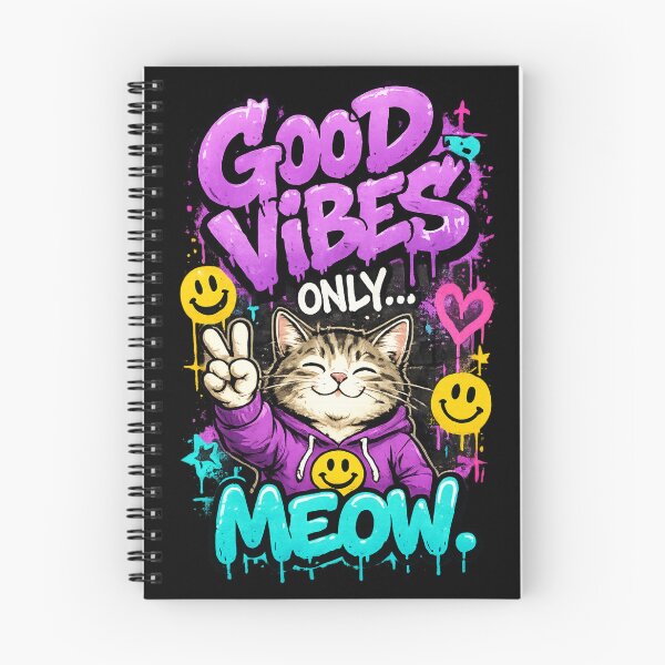 Item preview, Good Vibes Only... Meow! | Graffiti design designed and sold by Spark Cottage.