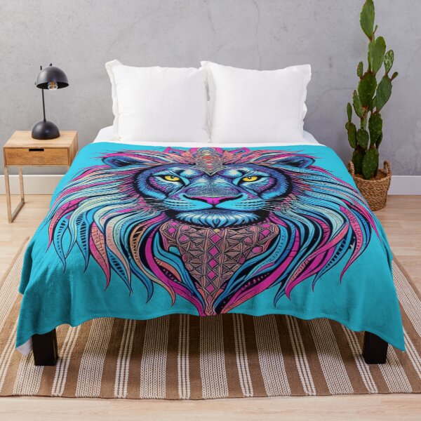 Item preview, Mystical And Majestic Sacred Neon Lion designed and sold by GaffaDesigns.