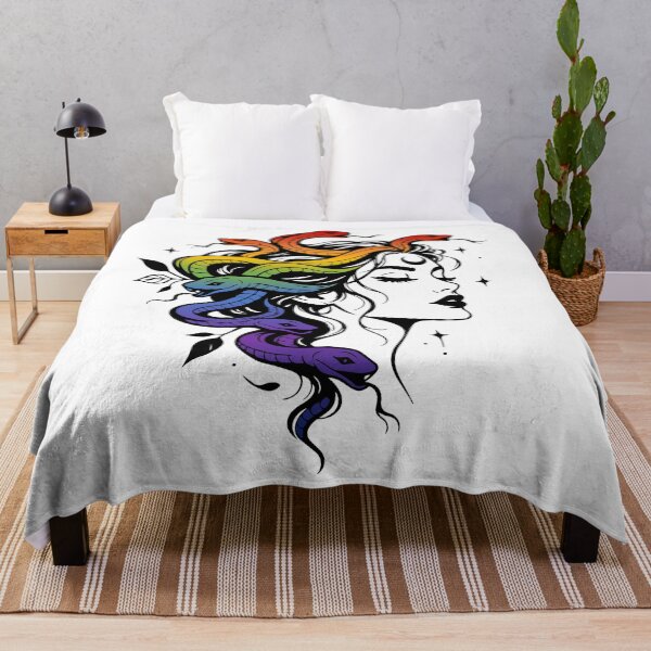 Item preview, Medusa with Rainbow Snakes designed and sold by Right-Brain.