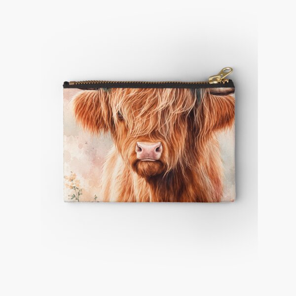 Item preview, Watercolor Highland Cow Floral Portrait PNG designed and sold by ⭐ AURA STUDIO.